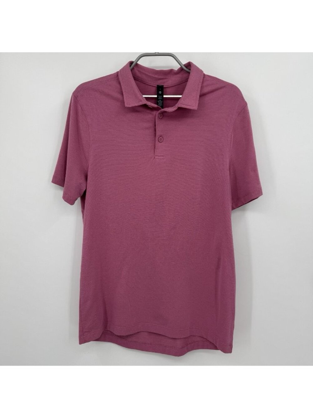 Lululemon Men's Evolution Polo Shirt in Pink Blossom size S Small X-STATIC